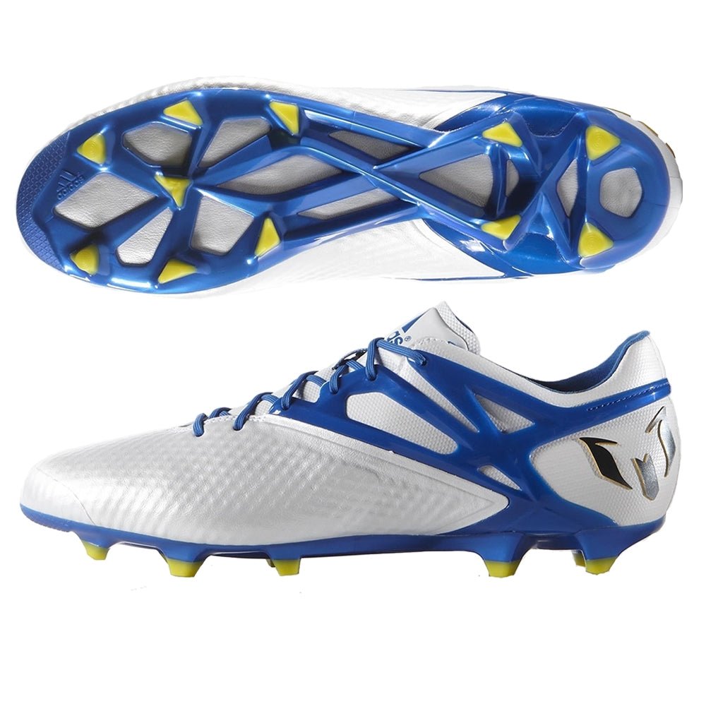 adidas Messi 15.1 FG/AG Multi - Ground Soccer Cleats - White/Blue/Black - Best Buy Soccer